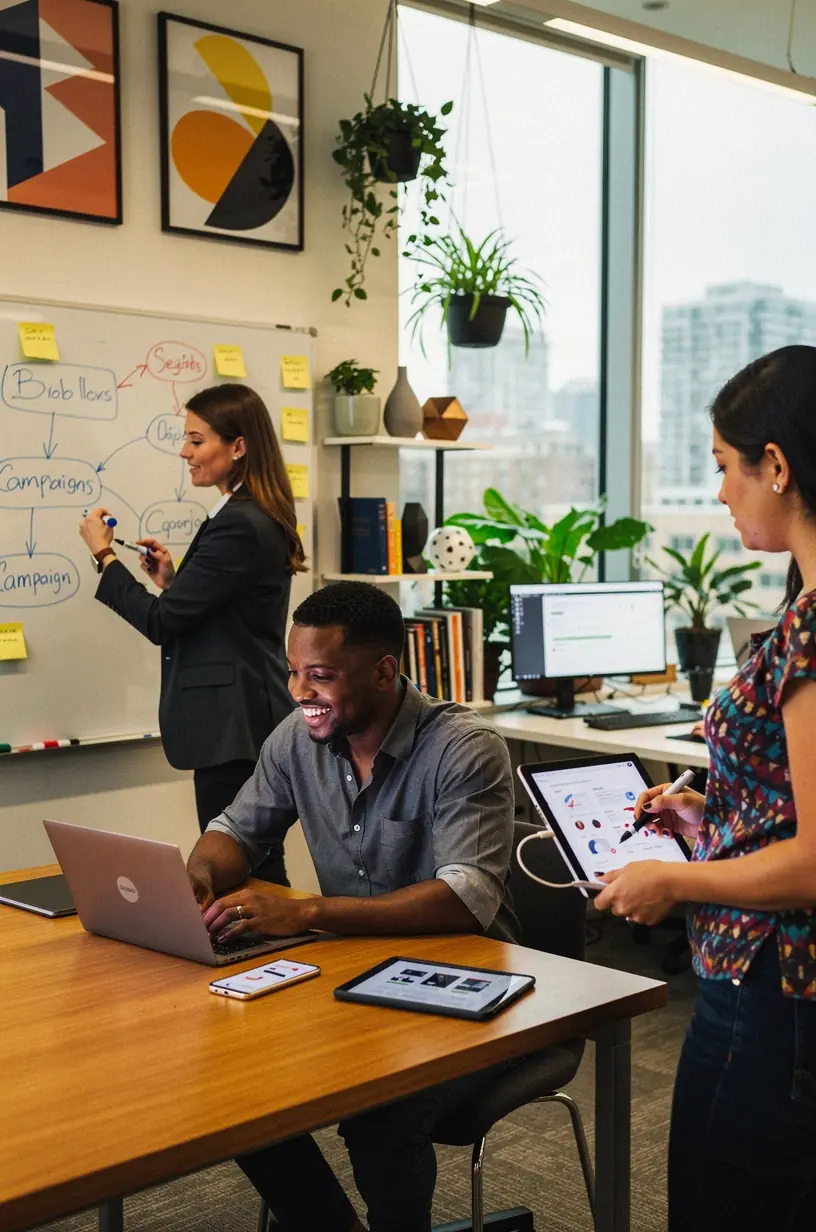 Person setting boundaries with technology on a laptop.